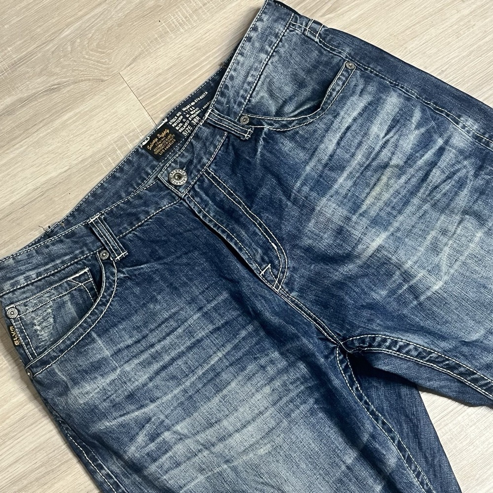 Salvage Supply Co Men's Anarchy Straight Relaxed Fit Dark Wash Denim Jeans Sz 38